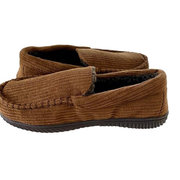 Dearfoams Men's Niles Corduroy Moccasin Slipper Size Small US 7-8 NEW - Picture 2 of 8